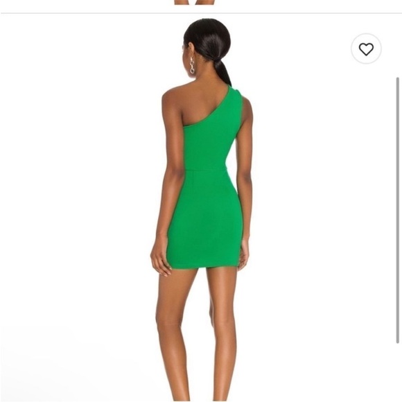 Superdown Nava Vibrant Green One-Shoulder Dress - Picture 3 of 14